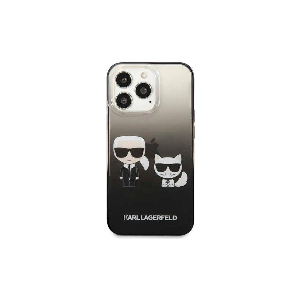 Etui Karl Lagerfeld KLHCP13LTGKCK Apple iPhone 13 Pro hardcase czarny/black Gradient Ikonik Karl & Choupette