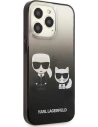 Kup Etui Karl Lagerfeld KLHCP13LTGKCK Apple iPhone 13 Pro hardcase negru/black Gradient Ikonik Karl & Choupette - KLD935BLK - {ean13} - Sklep Home Screen