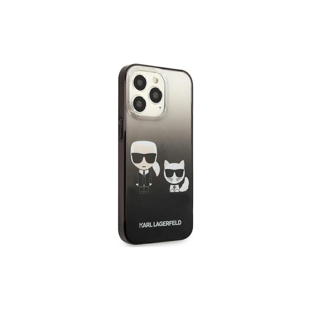 Etui Karl Lagerfeld KLHCP13LTGKCK Apple iPhone 13 Pro hardcase czarny/black Gradient Ikonik Karl & Choupette