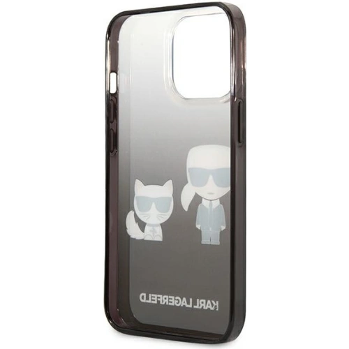 Kup Etui Karl Lagerfeld KLHCP13LTGKCK Apple iPhone 13 Pro hardcase negru/black Gradient Ikonik Karl & Choupette - KLD935BLK - {ean13} - Sklep Home Screen