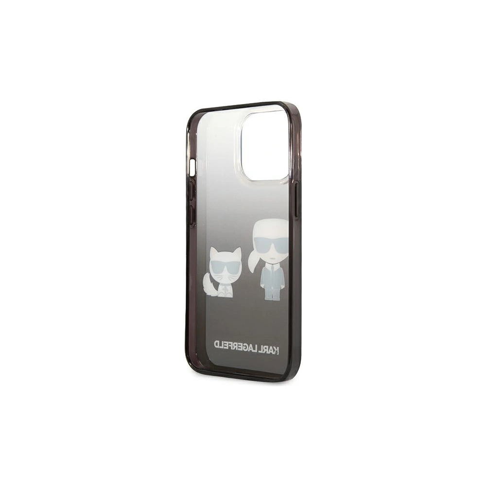 Etui Karl Lagerfeld KLHCP13LTGKCK Apple iPhone 13 Pro hardcase czarny/black Gradient Ikonik Karl & Choupette