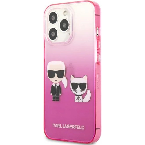 Kup Etui Karl Lagerfeld KLHCP13LTGKCP Apple iPhone 13 Pro hardcase różowy/pink Gradient Ikonik Karl & Choupette - KLD936PNK - {ean13} - Sklep Home Screen