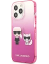 Kup Etui Karl Lagerfeld KLHCP13LTGKCP Apple iPhone 13 Pro hardcase różowy/pink Gradient Ikonik Karl & Choupette - KLD936PNK - {ean13} - Sklep Home Screen