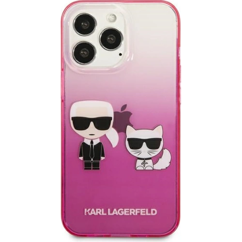 Kup Etui Karl Lagerfeld KLHCP13LTGKCP Apple iPhone 13 Pro hardcase różowy/pink Gradient Ikonik Karl & Choupette - KLD936PNK - {ean13} - Sklep Home Screen