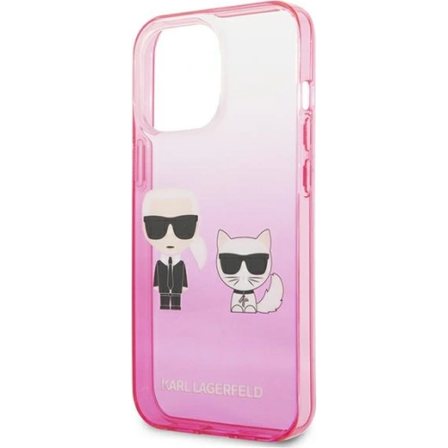 Kup Etui Karl Lagerfeld KLHCP13LTGKCP Apple iPhone 13 Pro hardcase różowy/pink Gradient Ikonik Karl & Choupette - KLD936PNK - {ean13} - Sklep Home Screen