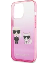 Kup Etui Karl Lagerfeld KLHCP13LTGKCP Apple iPhone 13 Pro hardcase różowy/pink Gradient Ikonik Karl & Choupette - KLD936PNK - {ean13} - Sklep Home Screen