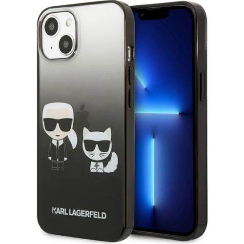 Kup Etui Karl Lagerfeld KLHCP13MTGKCK Apple iPhone 13 hardcase negru/black Gradient Ikonik Karl & Choupette - KLD937BLK - {ean13} - Sklep Home Screen