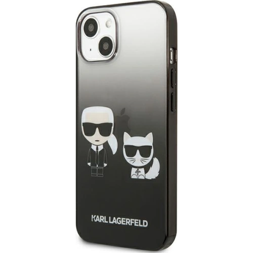 Kup Etui Karl Lagerfeld KLHCP13MTGKCK Apple iPhone 13 hardcase negru/black Gradient Ikonik Karl & Choupette - KLD937BLK - {ean13} - Sklep Home Screen