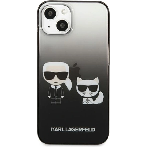 Kup Etui Karl Lagerfeld KLHCP13MTGKCK Apple iPhone 13 hardcase negru/black Gradient Ikonik Karl & Choupette - KLD937BLK - {ean13} - Sklep Home Screen
