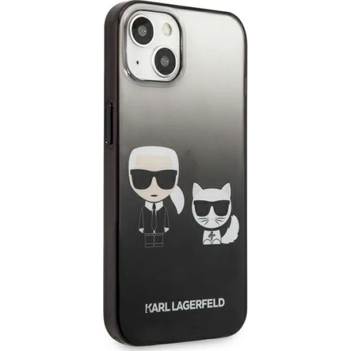Kup Etui Karl Lagerfeld KLHCP13MTGKCK Apple iPhone 13 hardcase negru/black Gradient Ikonik Karl & Choupette - KLD937BLK - {ean13} - Sklep Home Screen