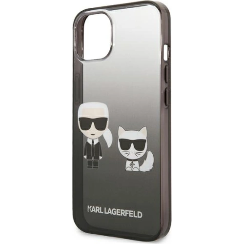 Kup Etui Karl Lagerfeld KLHCP13MTGKCK Apple iPhone 13 hardcase negru/black Gradient Ikonik Karl & Choupette - KLD937BLK - {ean13} - Sklep Home Screen