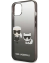 Kup Etui Karl Lagerfeld KLHCP13MTGKCK Apple iPhone 13 hardcase negru/black Gradient Ikonik Karl & Choupette - KLD937BLK - {ean13} - Sklep Home Screen