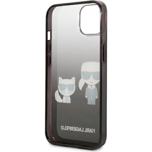 Kup Etui Karl Lagerfeld KLHCP13MTGKCK Apple iPhone 13 hardcase negru/black Gradient Ikonik Karl & Choupette - KLD937BLK - {ean13} - Sklep Home Screen