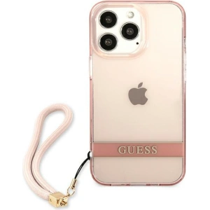 Etui Guess GUHCP13LHTSGSP Apple iPhone 13 Pro roz/pink hardcase Translucent Stap