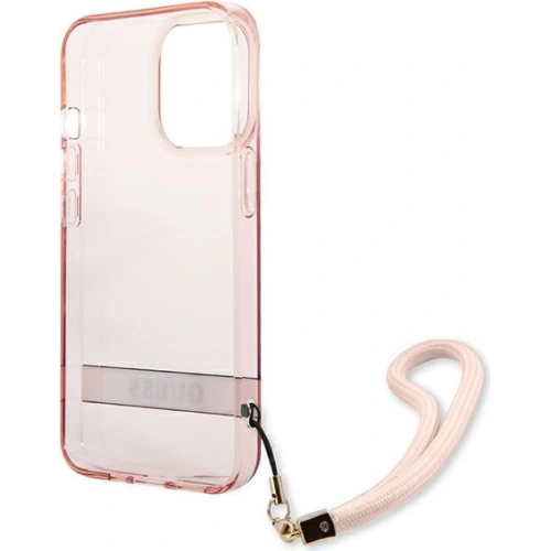 Kup Case Guess GUHCP13LHTSGSP Apple iPhone 13 Pro rosa/pink Hardcase Translucent Stap - GUE1715PNK - {ean13} - Sklep Home Screen