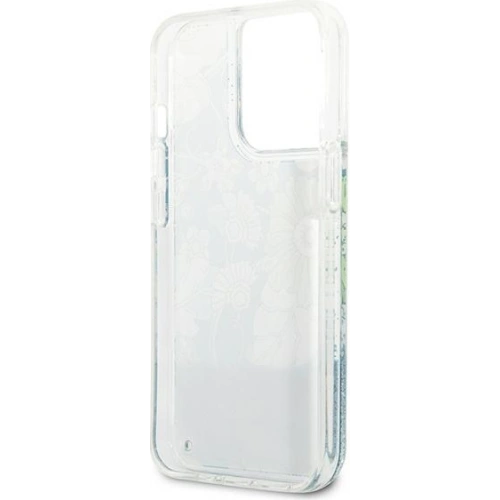 Buy Guess GUHCP13LLFLSN Apple iPhone 13 Pro green hardcase Flower Liquid Glitter - GUE1716GRN - {ean13} - Home Screen Store Europe