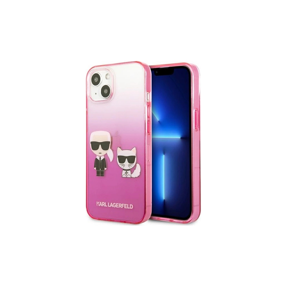 Etui Karl Lagerfeld KLHCP13MTGKCP Apple iPhone 13 hardcase różowy/pink Gradient Ikonik Karl & Choupette