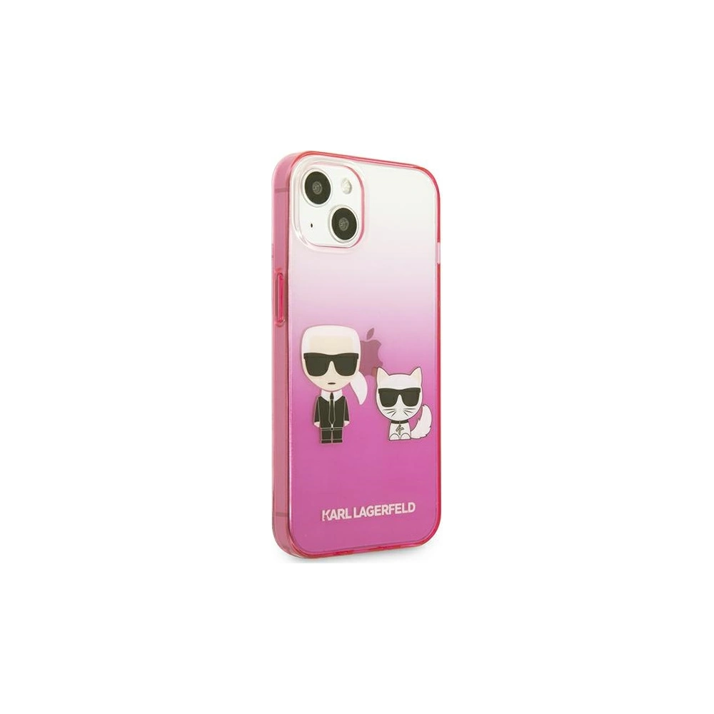 Etui Karl Lagerfeld KLHCP13MTGKCP Apple iPhone 13 hardcase różowy/pink Gradient Ikonik Karl & Choupette