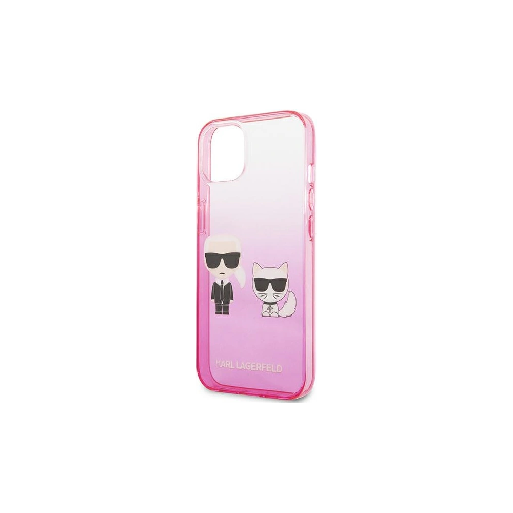 Etui Karl Lagerfeld KLHCP13MTGKCP Apple iPhone 13 hardcase różowy/pink Gradient Ikonik Karl & Choupette