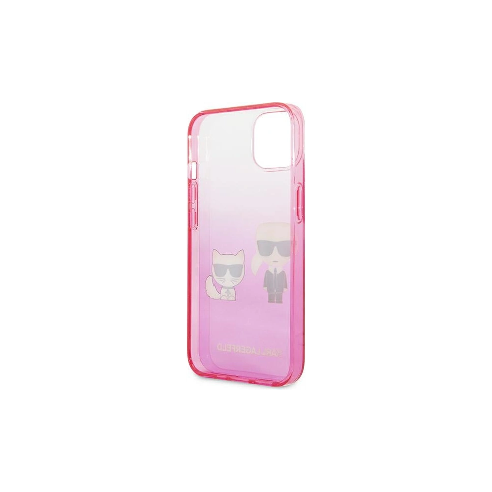 Etui Karl Lagerfeld KLHCP13MTGKCP Apple iPhone 13 hardcase różowy/pink Gradient Ikonik Karl & Choupette