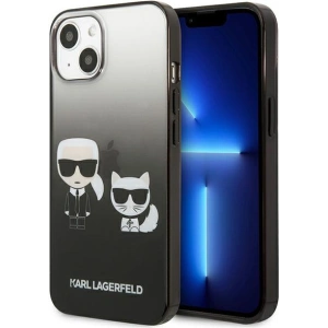 Kup Etui Karl Lagerfeld KLHCP13STGKCK Apple iPhone 13 mini hardcase negru/black Gradient Ikonik Karl & Choupette - KLD939BLK - {ean13} - Sklep Home Screen