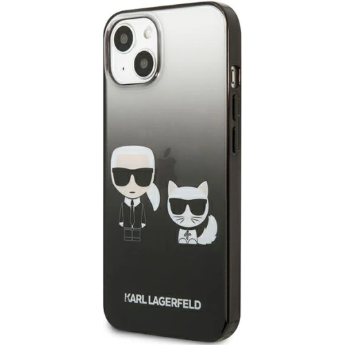 Kup Etui Karl Lagerfeld KLHCP13STGKCK Apple iPhone 13 mini hardcase negru/black Gradient Ikonik Karl & Choupette - KLD939BLK - {ean13} - Sklep Home Screen