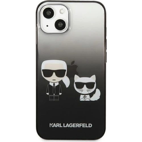 Kup Etui Karl Lagerfeld KLHCP13STGKCK Apple iPhone 13 mini hardcase negru/black Gradient Ikonik Karl & Choupette - KLD939BLK - {ean13} - Sklep Home Screen