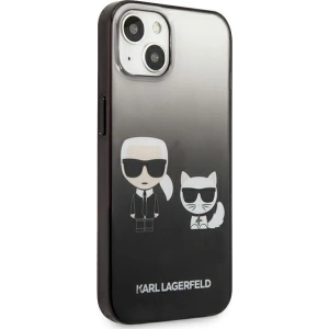 Kup Case Karl Lagerfeld KLHCP13STGKCK Apple iPhone 13 mini Hardcase schwarz/black Gradient Ikonik Karl & Choupette - KLD939BLK - {ean13} - Sklep Home Screen
