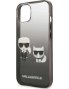 Kup Etui Karl Lagerfeld KLHCP13STGKCK Apple iPhone 13 mini hardcase negru/black Gradient Ikonik Karl & Choupette - KLD939BLK - {ean13} - Sklep Home Screen