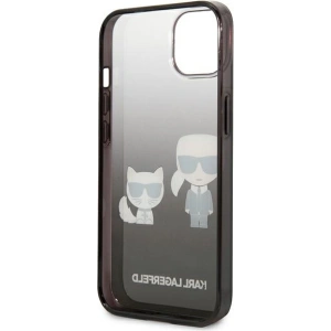 Kup Case Karl Lagerfeld KLHCP13STGKCK Apple iPhone 13 mini Hardcase schwarz/black Gradient Ikonik Karl & Choupette - KLD939BLK - {ean13} - Sklep Home Screen