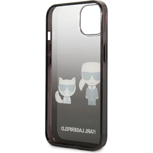 Kup Etui Karl Lagerfeld KLHCP13STGKCK Apple iPhone 13 mini hardcase negru/black Gradient Ikonik Karl & Choupette - KLD939BLK - {ean13} - Sklep Home Screen