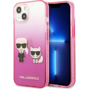 Kup Case Karl Lagerfeld KLHCP13STGKCP Apple iPhone 13 mini Hardcase rosa/pink Gradient Ikonik Karl & Choupette - KLD940PNK - {ean13} - Sklep Home Screen