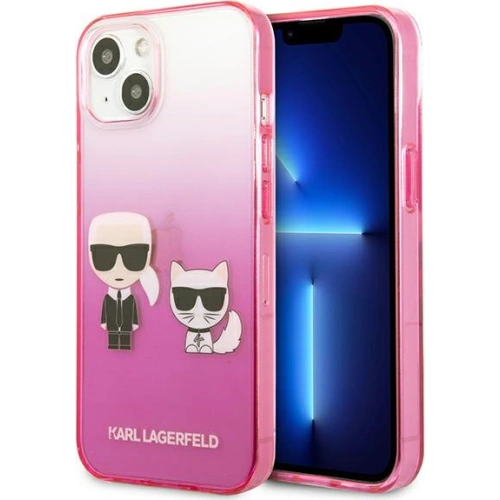 Kup Etui Karl Lagerfeld KLHCP13STGKCP Apple iPhone 13 mini hardcase rózsaszín/pink Gradient Ikonik Karl & Choupette - KLD940PNK - {ean13} - Sklep Home Screen