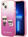 Etui Karl Lagerfeld KLHCP13STGKCP Apple iPhone 13 mini hardcase rózsaszín/pink Gradient Ikonik Karl & Choupette