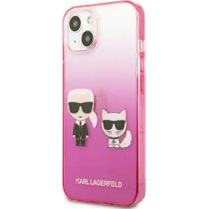 Kup Case Karl Lagerfeld KLHCP13STGKCP Apple iPhone 13 mini Hardcase rosa/pink Gradient Ikonik Karl & Choupette - KLD940PNK - {ean13} - Sklep Home Screen