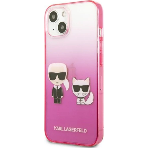 Kup Etui Karl Lagerfeld KLHCP13STGKCP Apple iPhone 13 mini hardcase różowy/pink Gradient Ikonik Karl & Choupette - KLD940PNK - {ean13} - Sklep Home Screen