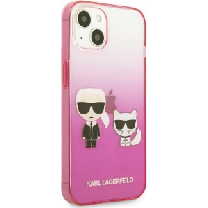Kup Case Karl Lagerfeld KLHCP13STGKCP Apple iPhone 13 mini Hardcase rosa/pink Gradient Ikonik Karl & Choupette - KLD940PNK - {ean13} - Sklep Home Screen