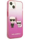 Kup Etui Karl Lagerfeld KLHCP13STGKCP Apple iPhone 13 mini hardcase różowy/pink Gradient Ikonik Karl & Choupette - KLD940PNK - {ean13} - Sklep Home Screen