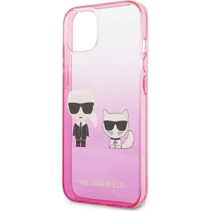 Kup Case Karl Lagerfeld KLHCP13STGKCP Apple iPhone 13 mini Hardcase rosa/pink Gradient Ikonik Karl & Choupette - KLD940PNK - {ean13} - Sklep Home Screen