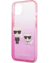 Kup Etui Karl Lagerfeld KLHCP13STGKCP Apple iPhone 13 mini hardcase różowy/pink Gradient Ikonik Karl & Choupette - KLD940PNK - {ean13} - Sklep Home Screen