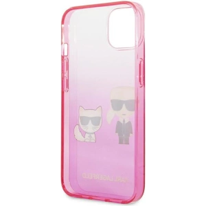 Kup Case Karl Lagerfeld KLHCP13STGKCP Apple iPhone 13 mini Hardcase rosa/pink Gradient Ikonik Karl & Choupette - KLD940PNK - {ean13} - Sklep Home Screen
