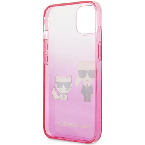Kup Etui Karl Lagerfeld KLHCP13STGKCP Apple iPhone 13 mini hardcase różowy/pink Gradient Ikonik Karl & Choupette - KLD940PNK - {ean13} - Sklep Home Screen