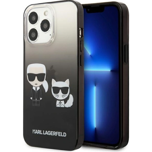Kup Etui Karl Lagerfeld KLHCP13XTGKCK Apple iPhone 13 Pro Max hardcase černý/black Gradient Ikonik Karl & Choupette - KLD941BLK - {ean13} - Sklep Home Screen