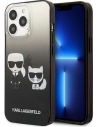 Case Karl Lagerfeld KLHCP13XTGKCK Apple iPhone 13 Pro Max Hardcase schwarz/black Gradient Ikonik Karl & Choupette
