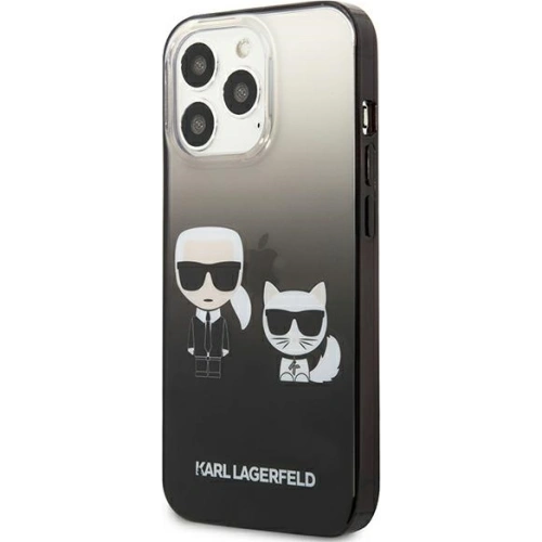 Kup Etui Karl Lagerfeld KLHCP13XTGKCK Apple iPhone 13 Pro Max kemény tok fekete/black Gradient Ikonik Karl & Choupette - KLD941BLK - {ean13} - Sklep Home Screen