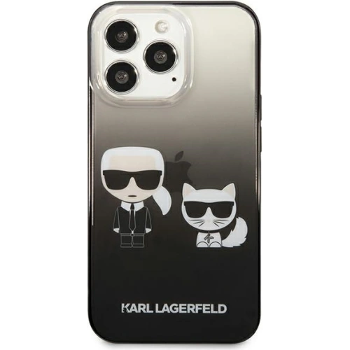 Kup Etui Karl Lagerfeld KLHCP13XTGKCK Apple iPhone 13 Pro Max kemény tok fekete/black Gradient Ikonik Karl & Choupette - KLD941BLK - {ean13} - Sklep Home Screen