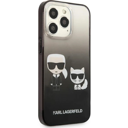 Kup Etui Karl Lagerfeld KLHCP13XTGKCK Apple iPhone 13 Pro Max kemény tok fekete/black Gradient Ikonik Karl & Choupette - KLD941BLK - {ean13} - Sklep Home Screen
