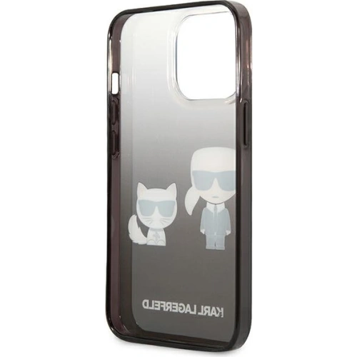 Kup Etui Karl Lagerfeld KLHCP13XTGKCK Apple iPhone 13 Pro Max kemény tok fekete/black Gradient Ikonik Karl & Choupette - KLD941BLK - {ean13} - Sklep Home Screen