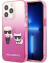 Etui Karl Lagerfeld KLHCP13XTGKCP Apple iPhone 13 Pro Max hardcase rózsaszín/pink Gradient Ikonik Karl & Choupette