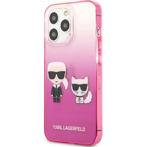 Kup Etui Karl Lagerfeld KLHCP13XTGKCP Apple iPhone 13 Pro Max hardcase růžový/pink Gradient Ikonik Karl & Choupette - KLD942PNK - {ean13} - Sklep Home Screen